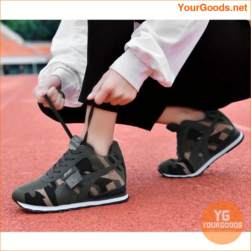 Spring and Autumn New Canvas Camouflage Height Increasing Insole Sneaker Leisure Tourist Shoes plus Size Women's Shoes Camouflage Series - YourGoods Online Shop