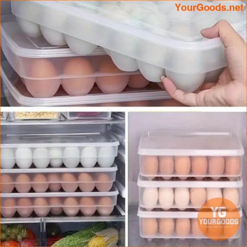 Stackable 24 Egg Crisper with Lid BPA Free Storage - YourGoods Online Shop