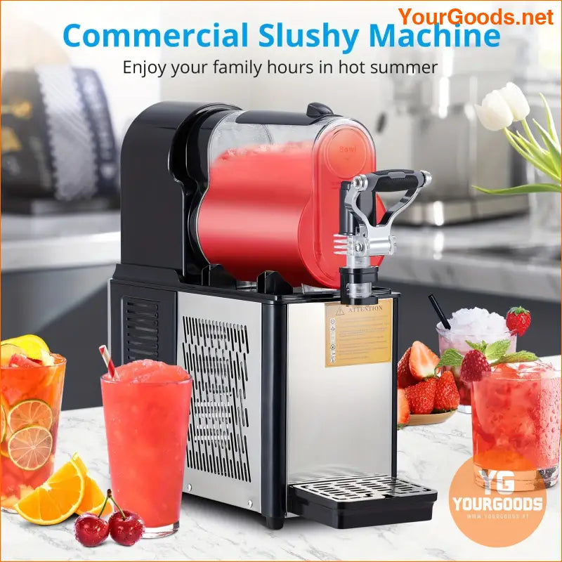 Stainless Steel HUFY Commercial 3L Slushie Maker 300W SelfCleaning - YourGoods Online Shop