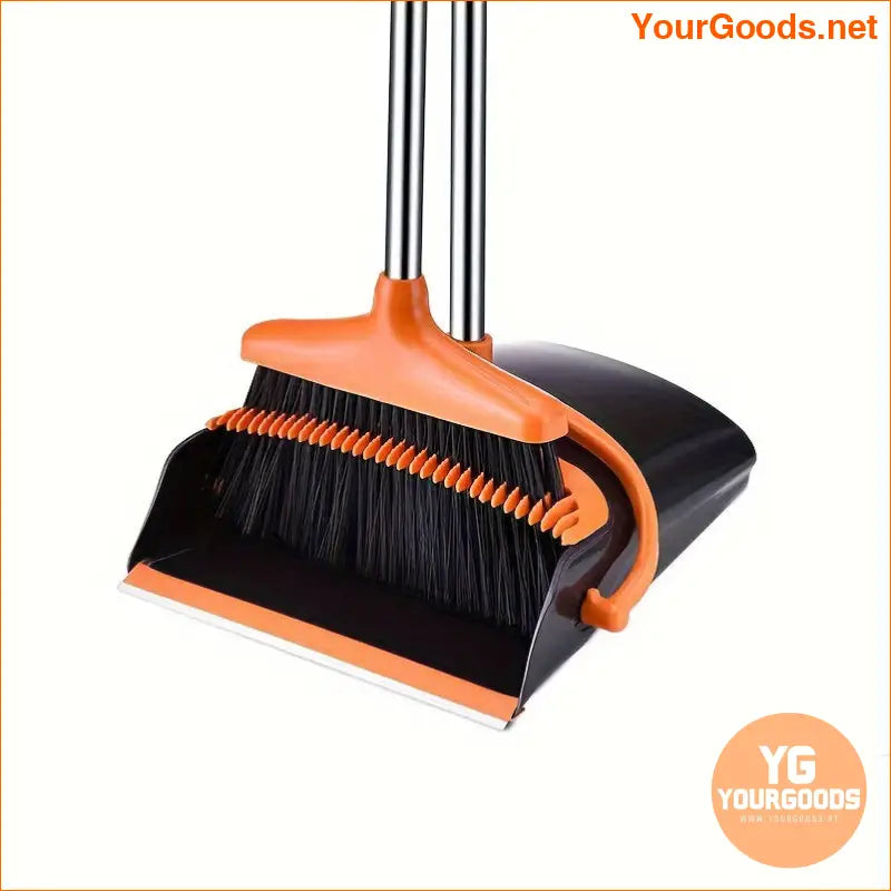 Stand-Up Broom & Dustpan Set for Indoor/Outdoor Cleaning - YourGoods Online Shop