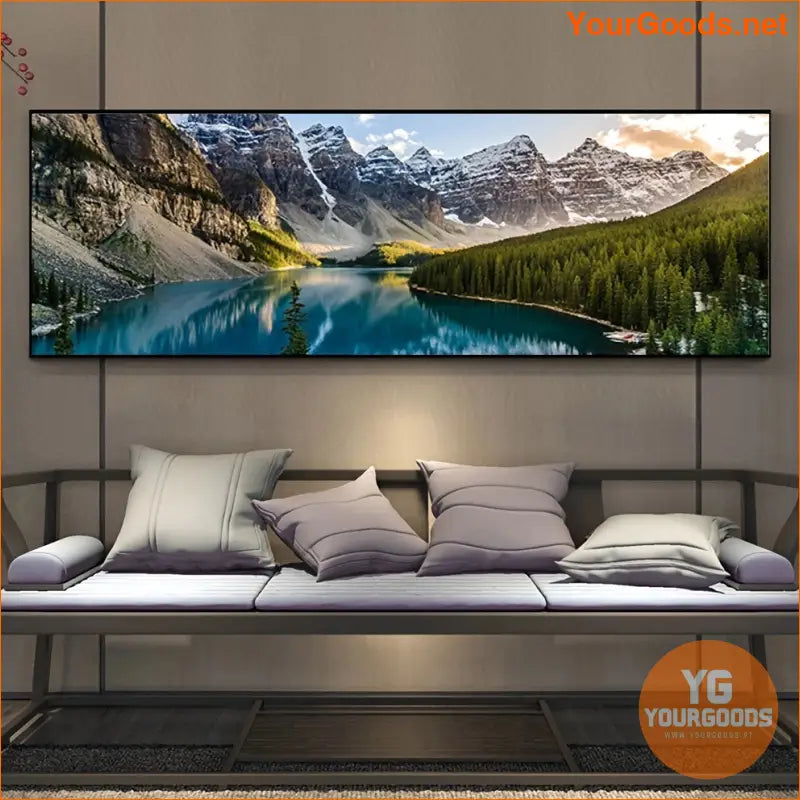 Stunning Mountain Lake Forest Canvas Wall Art Unframed - YourGoods Online Shop