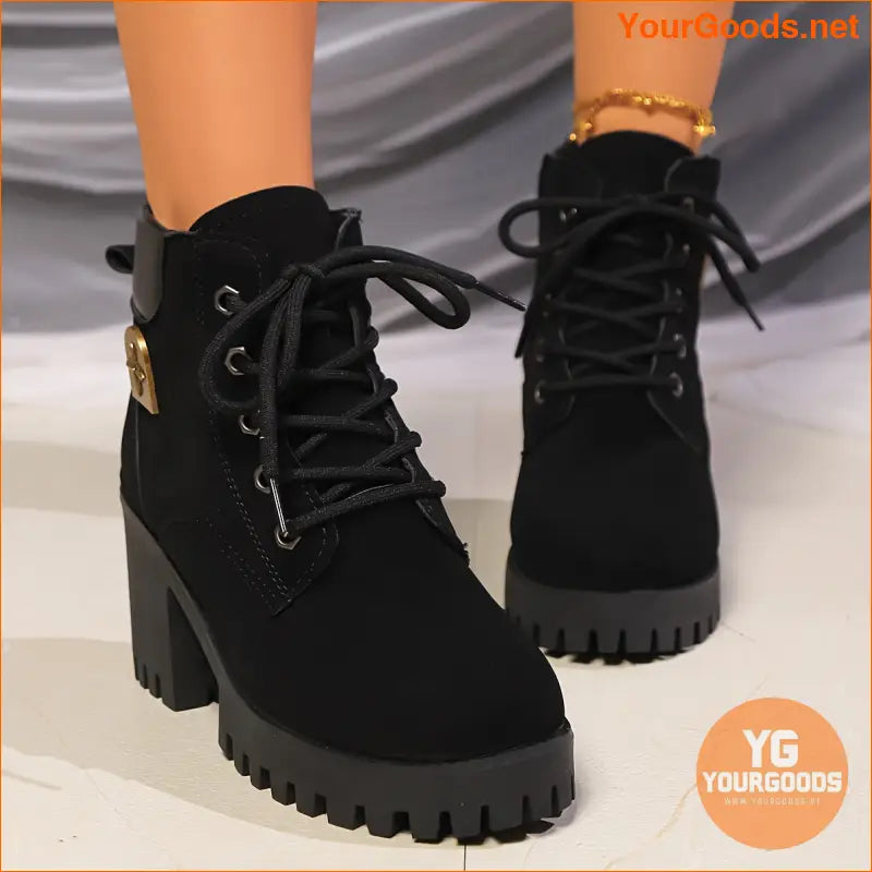 Stylish AllSeason Womens LaceUp Ankle Boots - YourGoods Online Shop