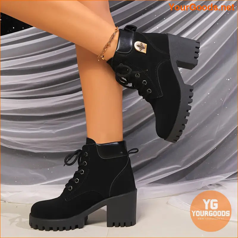 Stylish AllSeason Womens LaceUp Ankle Boots - YourGoods Online Shop