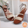 Stylish Braided Ankle Strap Sandals Summer Beach Ready - YourGoods Online Shop