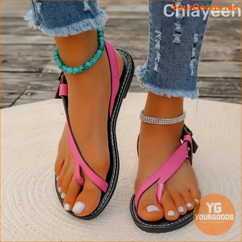 Stylish Buckle Strap Womens Flat Sandals for Koningsdag - YourGoods Online Shop