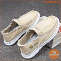 Stylish Daisy Embroidered Denim Loafers Comfy Trendy Durable - YourGoods Online Shop