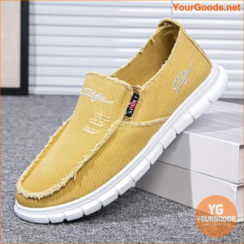 Stylish Daisy Embroidered Denim Loafers Comfy Trendy Durable - YourGoods Online Shop