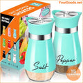 Stylish Refillable Glass Salt Pepper Shakers 4 Oz - YourGoods Online Shop