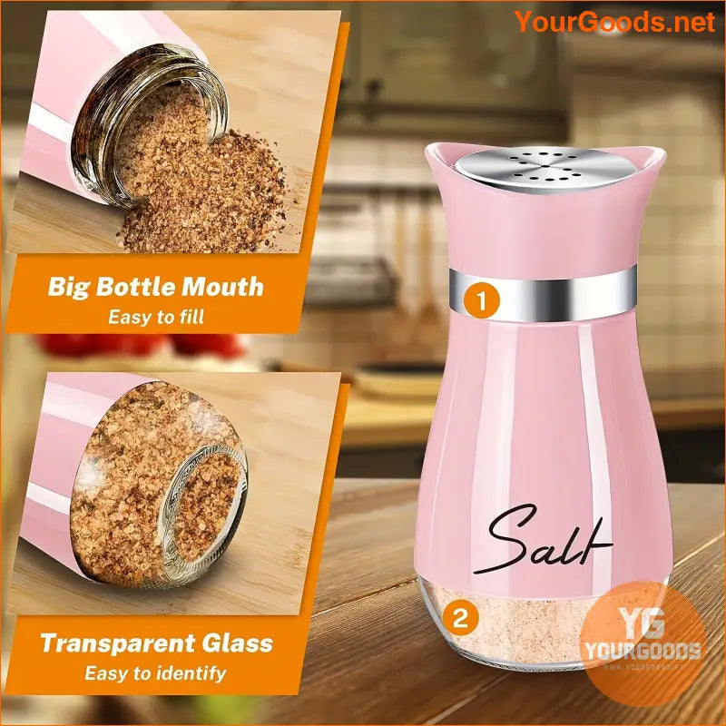 Stylish Refillable Glass Salt Pepper Shakers 4 Oz - YourGoods Online Shop