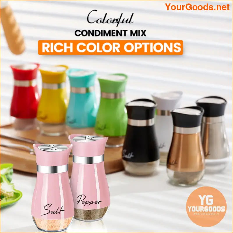 Stylish Refillable Glass Salt Pepper Shakers 4 Oz - YourGoods Online Shop