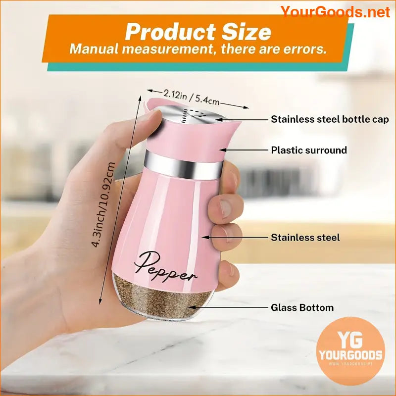 Stylish Refillable Glass Salt Pepper Shakers 4 Oz - YourGoods Online Shop