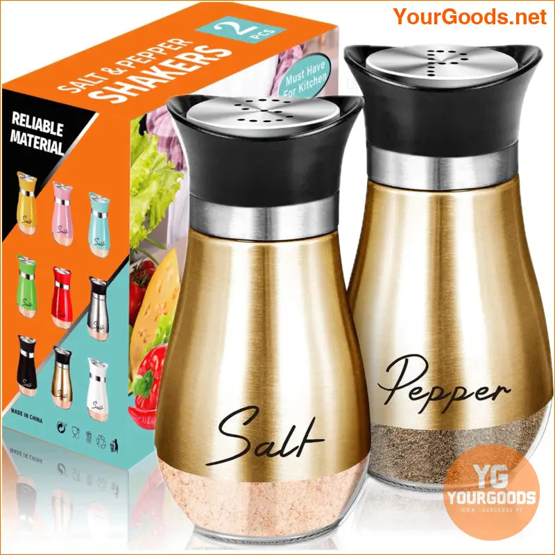 Stylish Refillable Glass Salt Pepper Shakers 4 Oz - YourGoods Online Shop