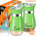 Stylish Refillable Glass Salt Pepper Shakers 4 Oz - YourGoods Online Shop