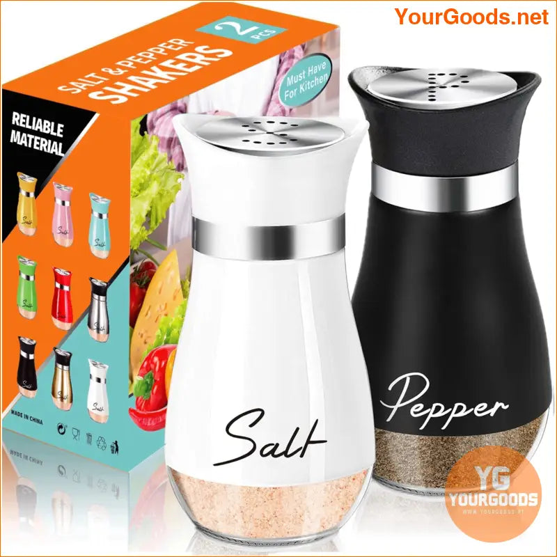 Stylish Refillable Glass Salt Pepper Shakers 4 Oz - YourGoods Online Shop