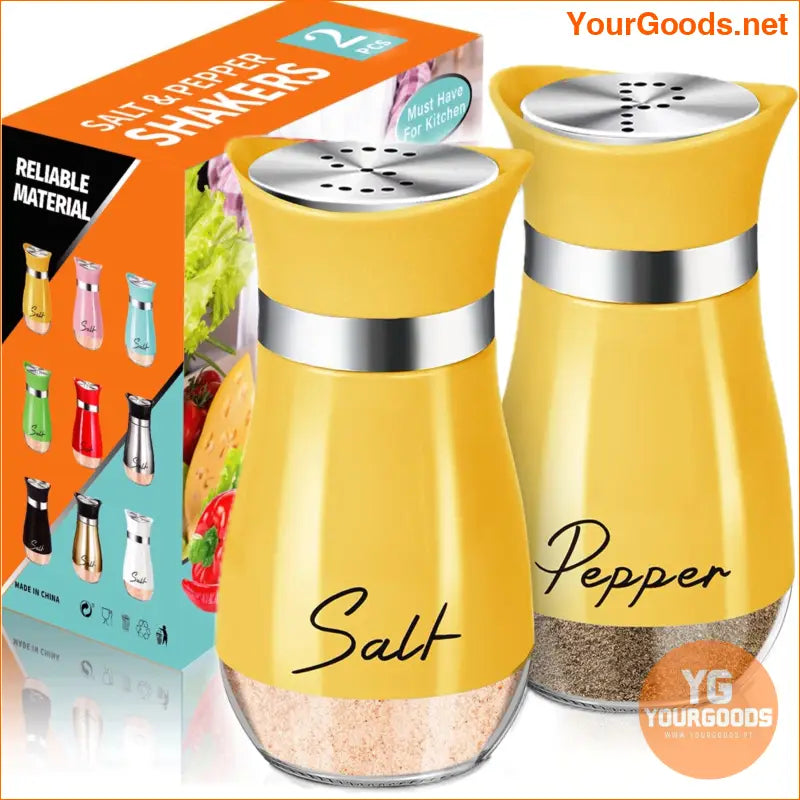 Stylish Refillable Glass Salt Pepper Shakers 4 Oz - YourGoods Online Shop