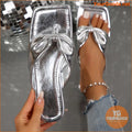 Stylish Summer Womens Silver Toe Separator Slippers - YourGoods Online Shop