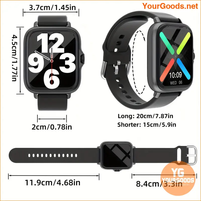 Stylish Waterproof 183 Smartwatch with Fitness Sleep Tracking - YourGoods Online Shop