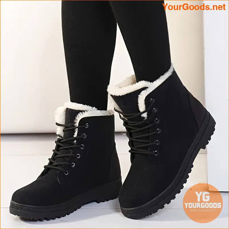 Stylish Womens Plush Lined Winter Ankle Boots - YourGoods Online Shop