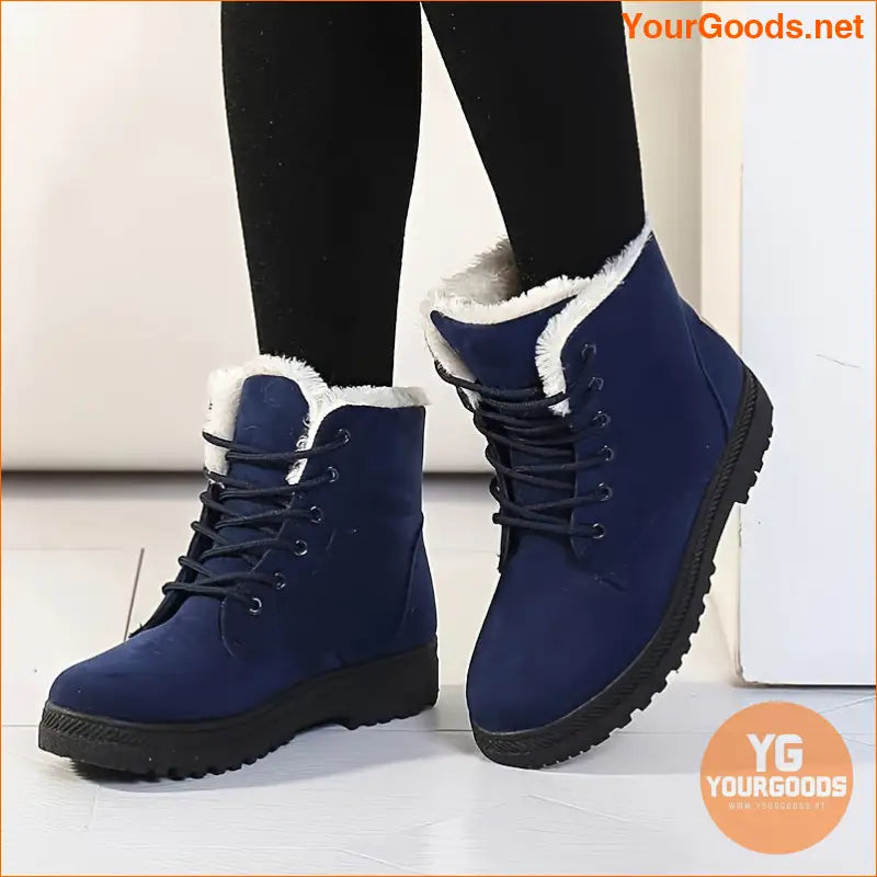 Stylish Womens Plush Lined Winter Ankle Boots - YourGoods Online Shop