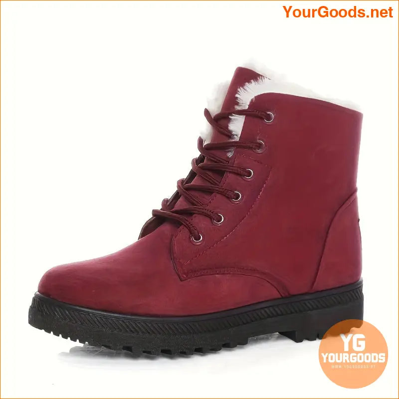 Stylish Womens Plush Lined Winter Ankle Boots - YourGoods Online Shop