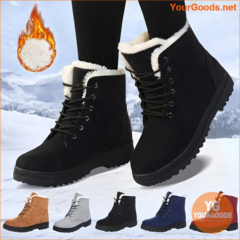 Stylish Womens Plush Lined Winter Ankle Boots - YourGoods Online Shop