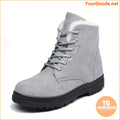 Stylish Womens Plush Lined Winter Ankle Boots - YourGoods Online Shop