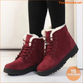 Stylish Womens Plush Lined Winter Ankle Boots - YourGoods Online Shop