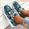 Stylish Womens Skull Flower Canvas Shoes Perfect for Halloween - YourGoods Online Shop