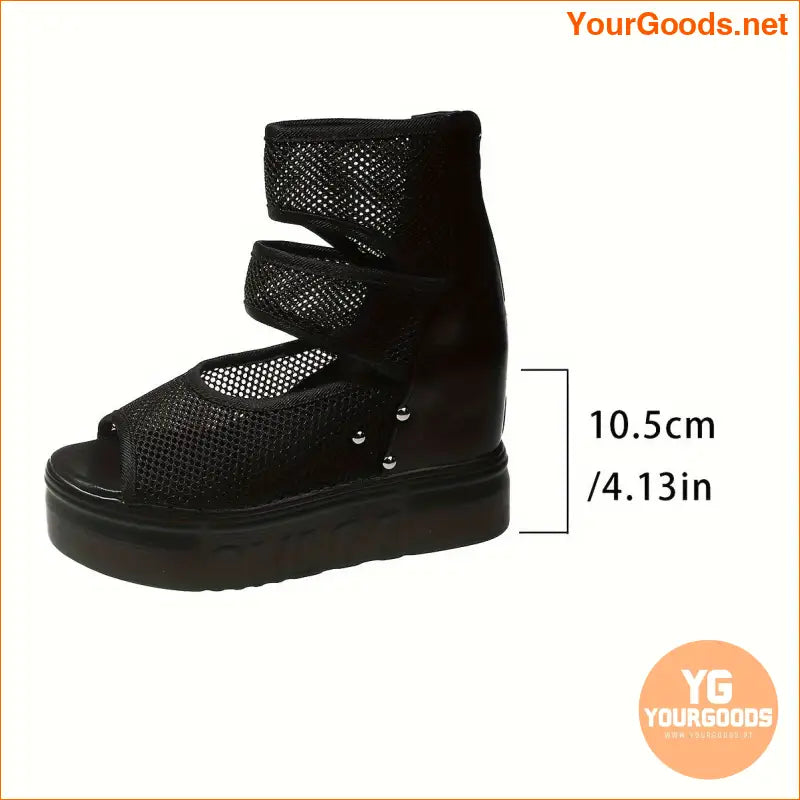 Stylish Womens Wedge Mesh PeepToe Platform Sandals - YourGoods Online Shop