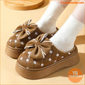 Sweet Style Womens Cartoon Bowknot Winter Slippers - YourGoods Online Shop