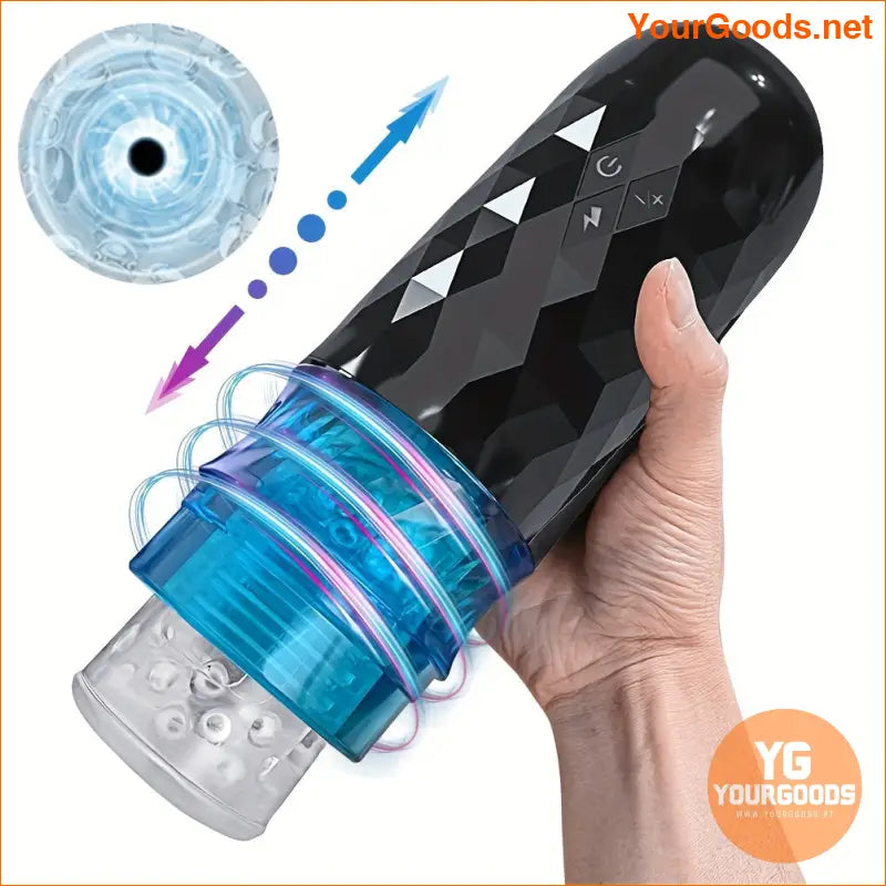 Telescopic Rotating Piston Male Masturbator for Men - YourGoods Online Shop