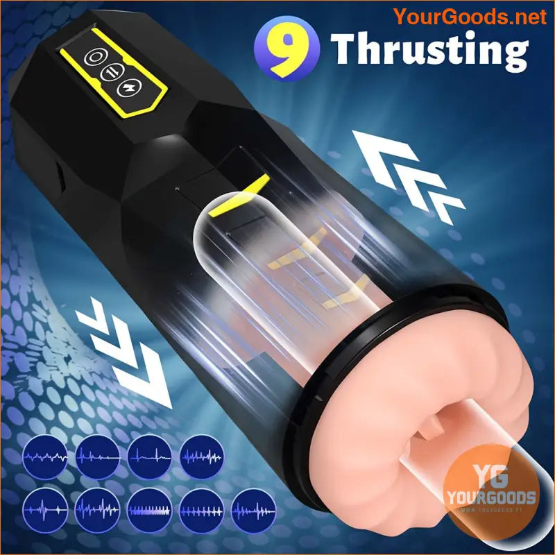 Telescopic Vibrating Male Masturbator Cup with Training Function - YourGoods Online Shop