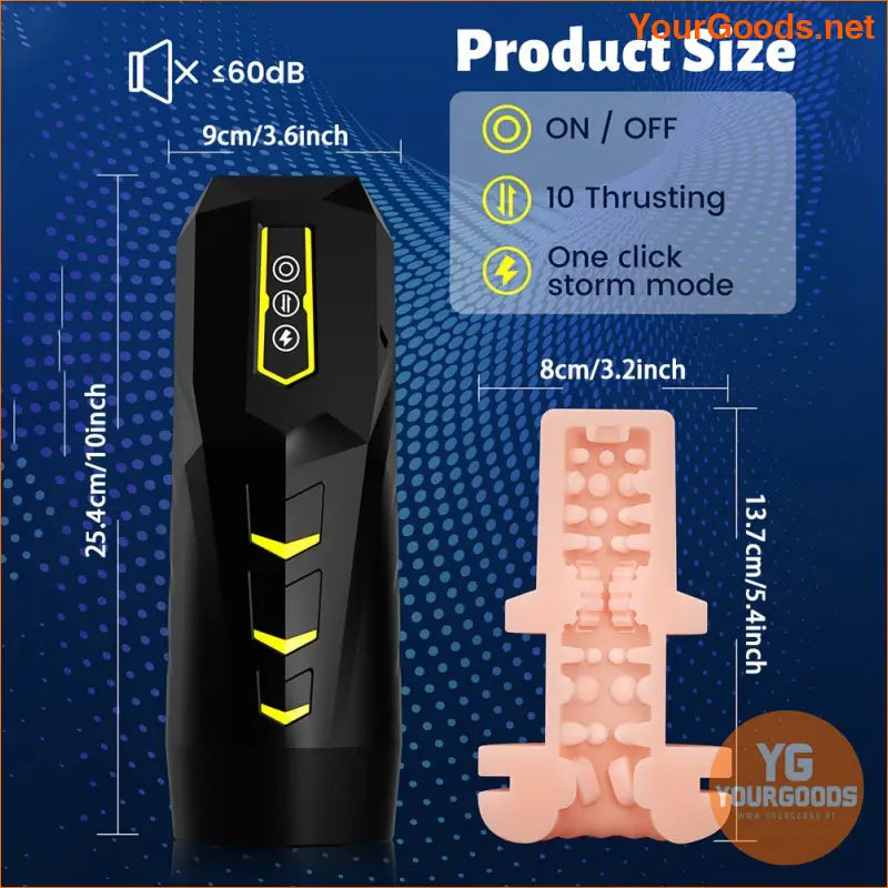 Telescopic Vibrating Male Masturbator Cup with Training Function - YourGoods Online Shop