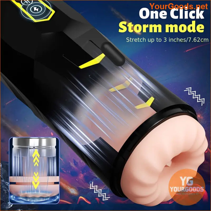 Telescopic Vibrating Male Masturbator Cup with Training Function - YourGoods Online Shop