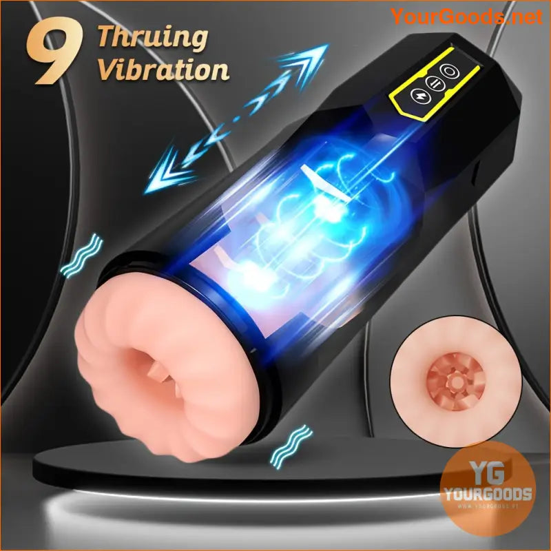 Telescopic Vibrating Male Masturbator Cup with Training Function - YourGoods Online Shop