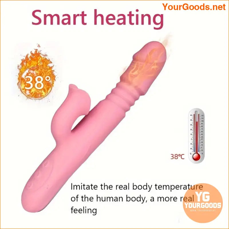 Thrusting Rabbit Vibrator with Clitoral Stimulator for Women - YourGoods Online Shop