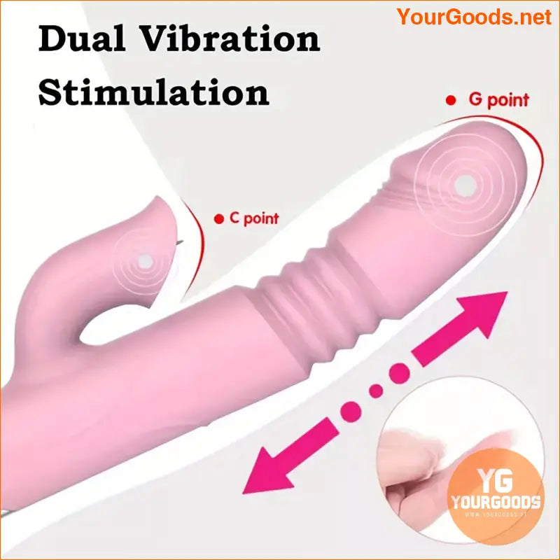 Thrusting Rabbit Vibrator with Clitoral Stimulator for Women - YourGoods Online Shop