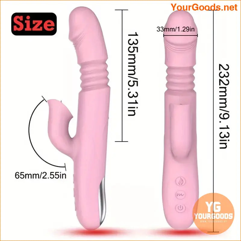 Thrusting Rabbit Vibrator with Clitoral Stimulator for Women - YourGoods Online Shop