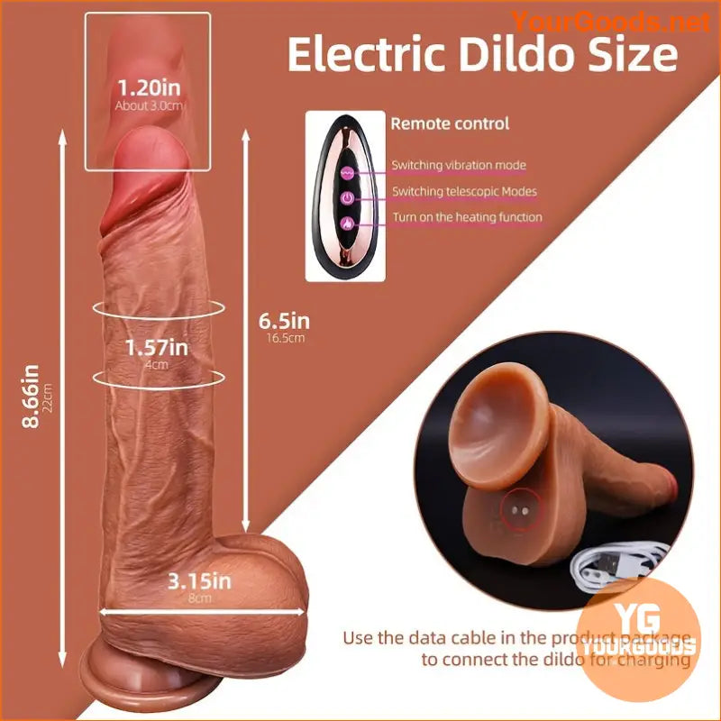 Thrusting Realistic Dildo Vibrator with Suction - YourGoods Online Shop