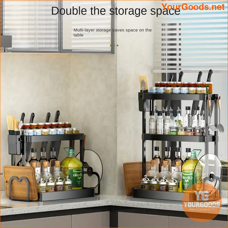 TwoTier Stainless Steel RV Kitchen Storage Rack - YourGoods Online Shop