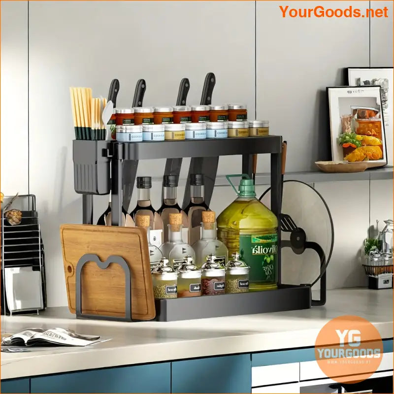 TwoTier Stainless Steel RV Kitchen Storage Rack - YourGoods Online Shop