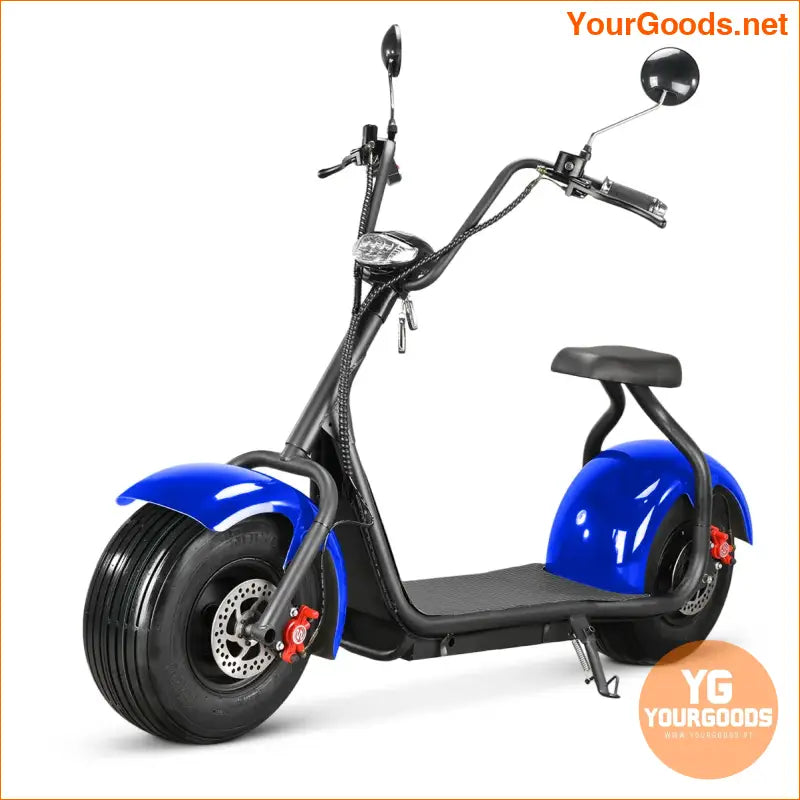 UK EU Stock Fat Tire Electric Scooter 1500W 2000W EEC Eco-friendly Big Wheel Citycoco X1 Folding Electric Motorcycle