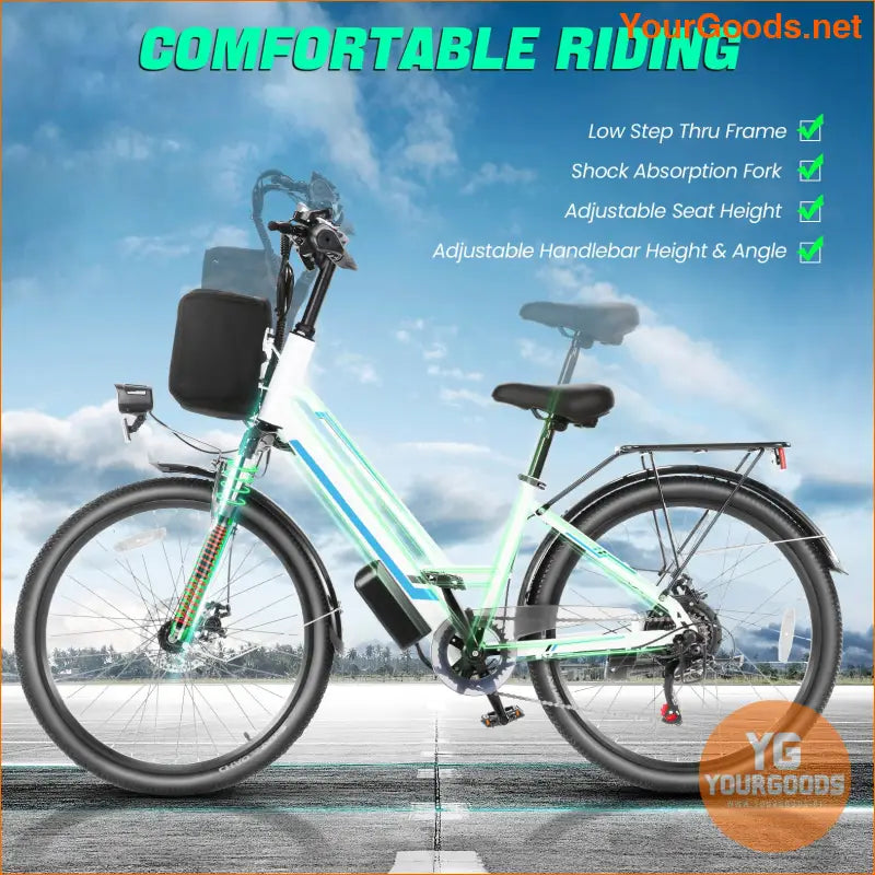 UL Certified 500W 26 Adult Step Through Electric Bike - YourGoods Online Shop