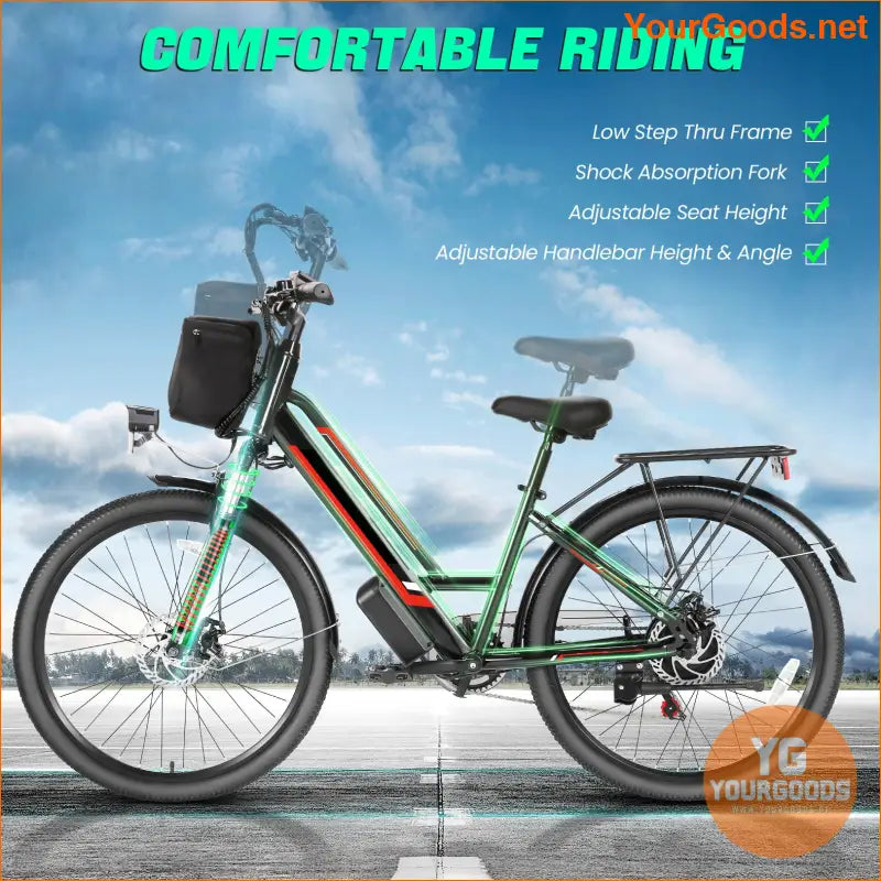 UL Certified 500W 26 Adult Step Through Electric Bike - YourGoods Online Shop