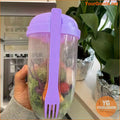 1000ml BPA Free Salad Shaker Cup with Fork Leak Proof Portable Meal Prep Container - YourGoods Online Shop