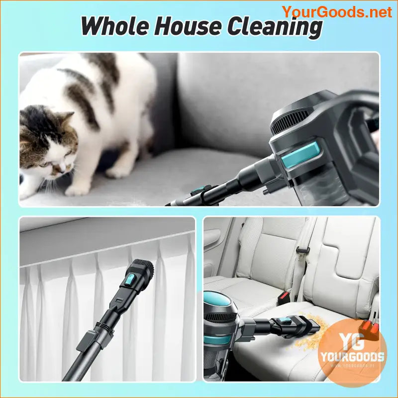 Ultra Light Cordless Stick Vacuum Powerful 4 in 1 LED Brush - YourGoods Online Shop