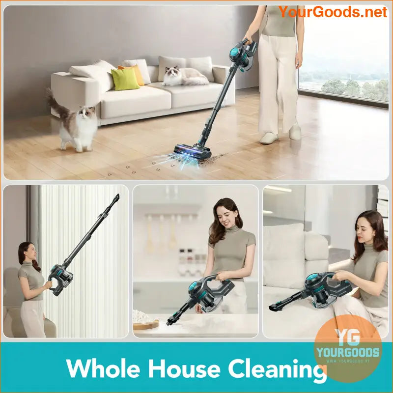 Ultra Light Cordless Stick Vacuum Powerful 4 in 1 LED Brush - YourGoods Online Shop