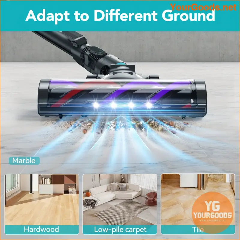 Ultra Light Cordless Stick Vacuum Powerful 4 in 1 LED Brush - YourGoods Online Shop