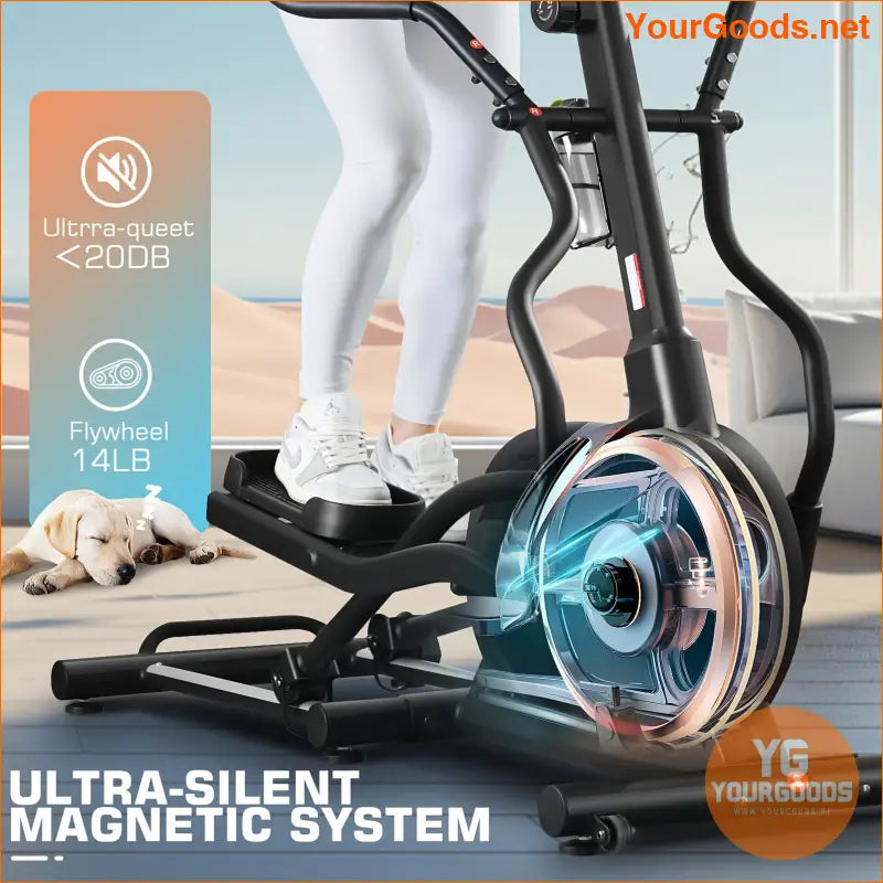 Ultra Silent 400LBS Elliptical Smooth LowImpact Home Fitness - YourGoods Online Shop