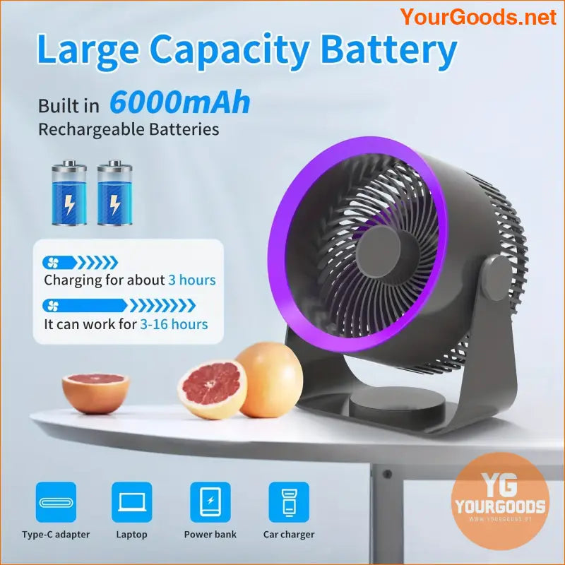 UltraQuiet 9 Air Circulator Fan with 3 Speed Settings - YourGoods Online Shop